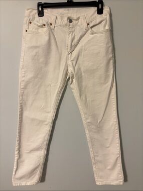 Levi's Straight Leg White Jeans
